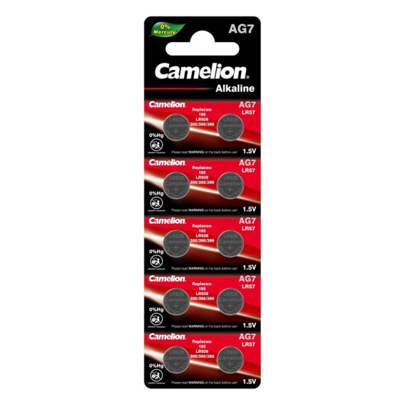 Батарейка Camelion G 7 (LR927, LR57, 395A, 195) BL 10/100