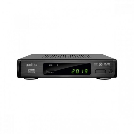 РЕСИВЕР ЦИФРОВОЙ DVB-T2/C Perfeo "Leader" пластик, дисплей, б/б, PF_A4412