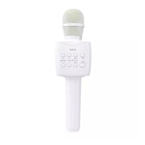 Микрофон со встр.колонкой для караоке (Bluetooth) Hoco BK5 5Вт 1200мАч белый