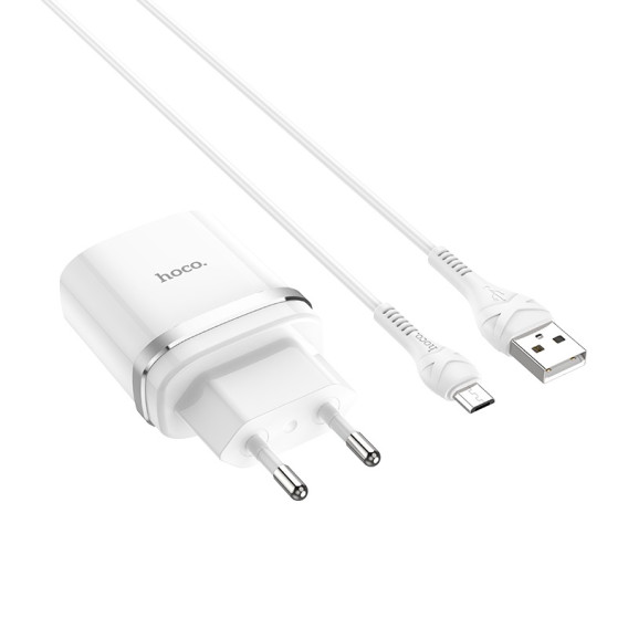 СЗУ Hoco + кабель microUSB 3A QC3.0 C12Q