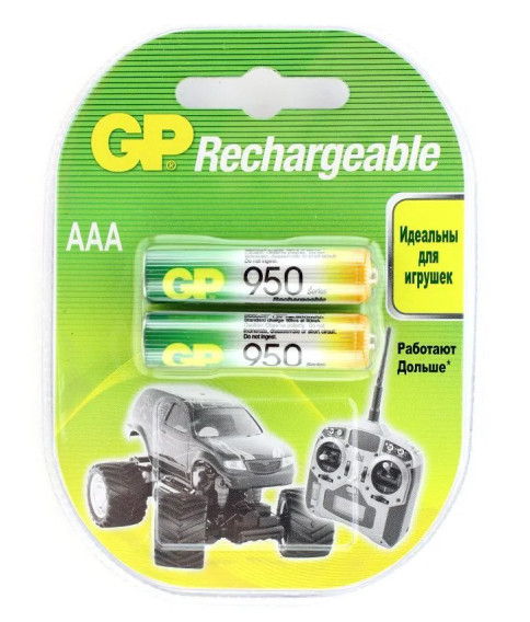 Аккумулятор GP R03 950mAh Ni-Mh BL 2/20 предзаряженный