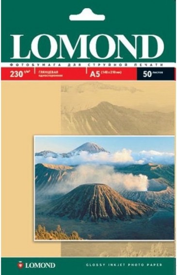 Бумага Lomond глянцевая A5, 230г /50листов (0102070)/30