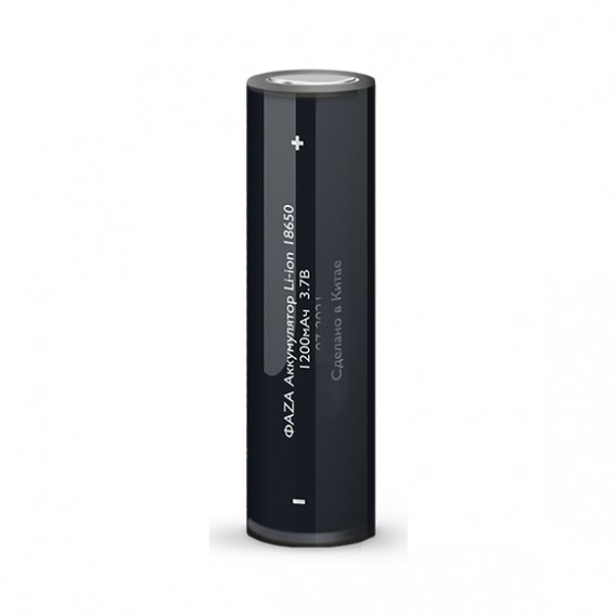 Аккумулятор Li18650 1200mAh 3.7V плоский, без защиты Фаzа sh 1/24