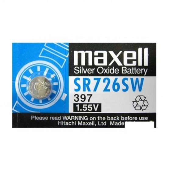 Батарейка Maxell 397 (SR726SW) BL 1/10/100