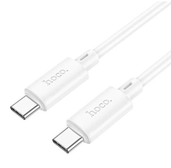 Кабель Type-C - Type-C 2м Hoco X88  3А PD60W, ПВХ, белый