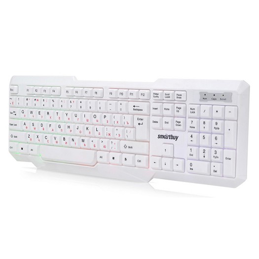 Клавиатура SmartBuy 333 USB белая (SBK-333U-W) с подсветкой