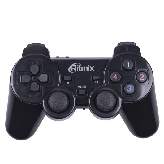 Game-pad Ritmix GP-020WPS беспроводной, черный, 14 кнопок, 2 стика