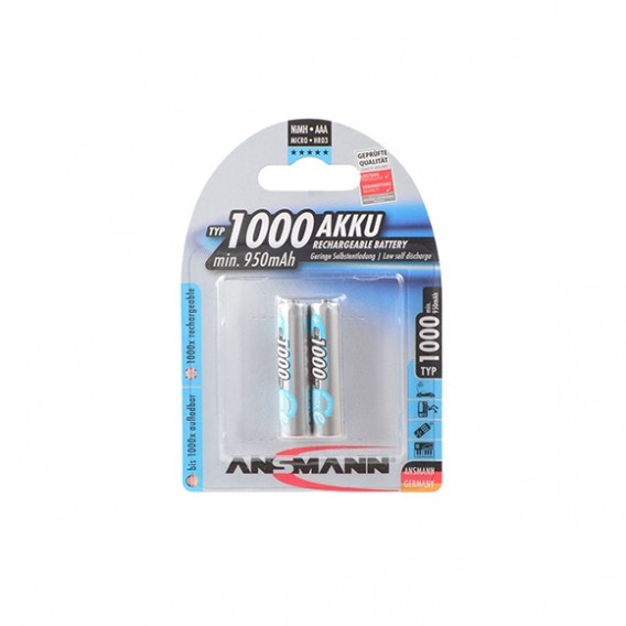 Аккумулятор Ansmann R03 1000mAh Ni-Mh BL 2/24