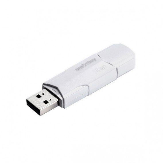 Флэш-диск SmartBuy 8GB USB 2.0 Clue белый