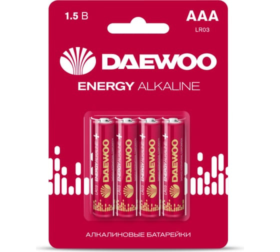 Батарейка Daewoo LR03 ENERGY ALKALINE BL 4/40/960