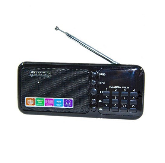 Радиоприемник Haoning HN-S362LED (USB/microSD/акб BL-5C) черный