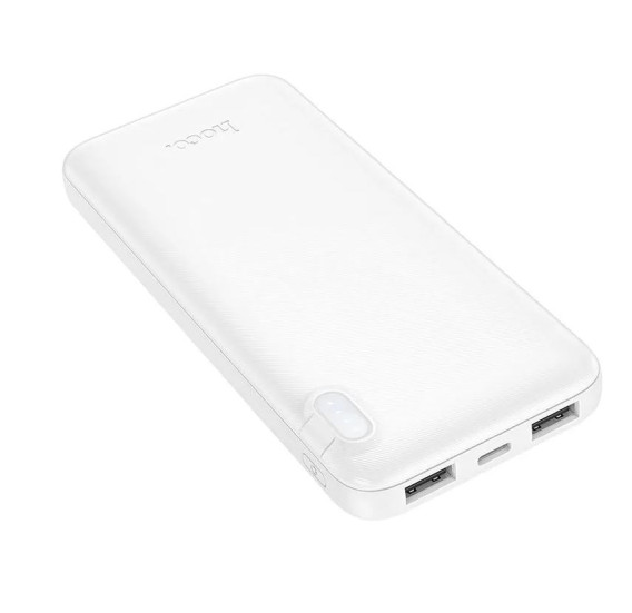 Внешний аккумулятор 10000mAh Hoco J128 (in - T,M/out - 2U) белый