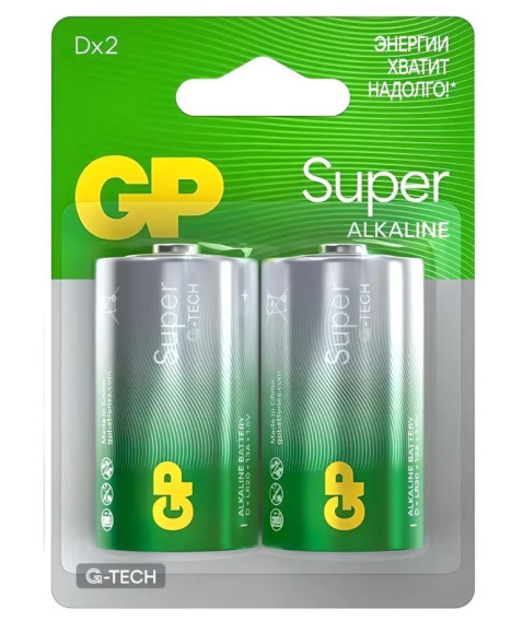 Батарейка GP LR20 Super G-TECH BL 2/20/160