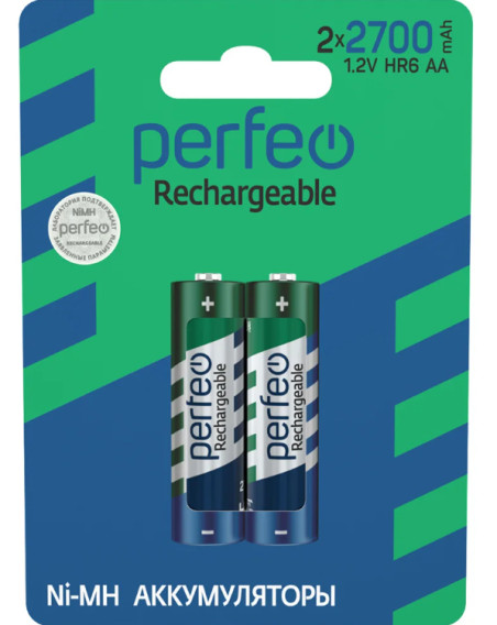 Аккумулятор Perfeo R6 2700mAh Ni-Mh BL 2/60