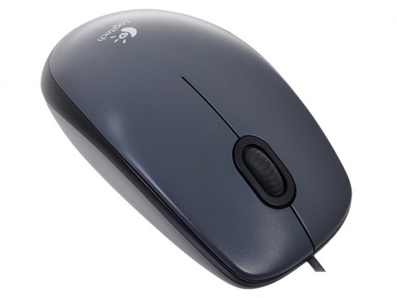 Мышь Logitech M90 USB, темно-серая 910-001793