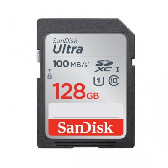 Карта памяти SDHC SanDisk 128Gb Class 10 Ultra UHS-1 100MB/s (SDXC)