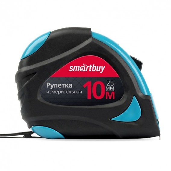 Рулетка 10м*25мм Smartbuy прорезин. корпус SBT-MTP-1025P2