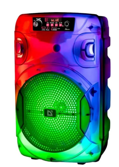 Колонка портативная Defender Boomer 12, 15Вт, 1*8" LED подсв. всего корп. 65412