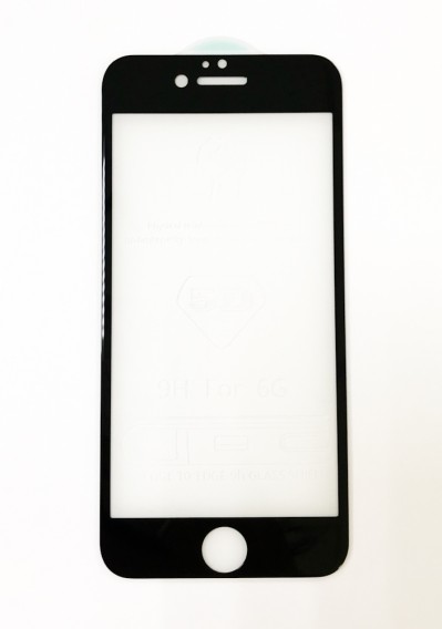 Защитное стекло 2,5D для iPhone 6/6S черное (86128)