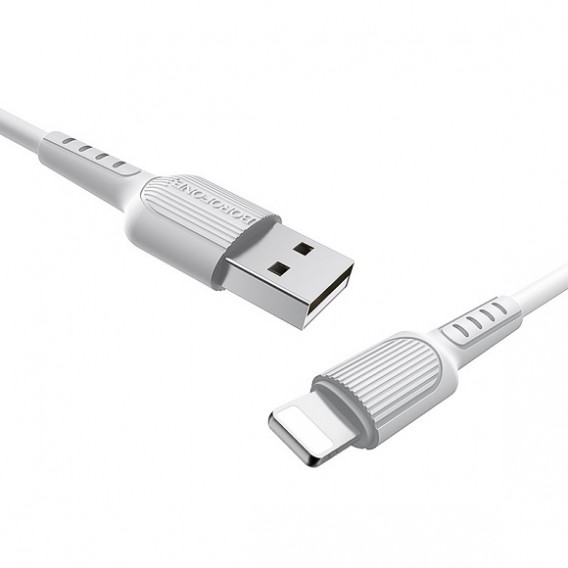 Кабель USB- lightning Borofone BX16 1м 2A ПВХ