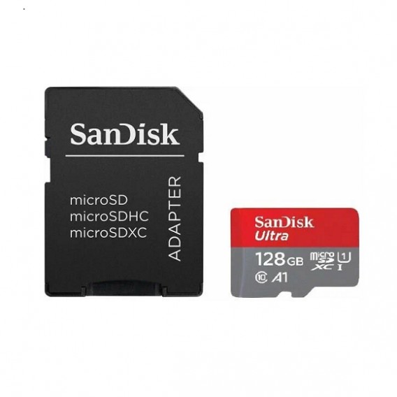 Карта памяти microSDHC SanDisk 128Gb Class 10 UHS-1 A1 (140MB/s) с адапт