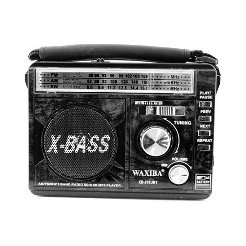 Радиоприемник Waxiba XB-210URT (USB/SD/FM/220V/2*R20) черный