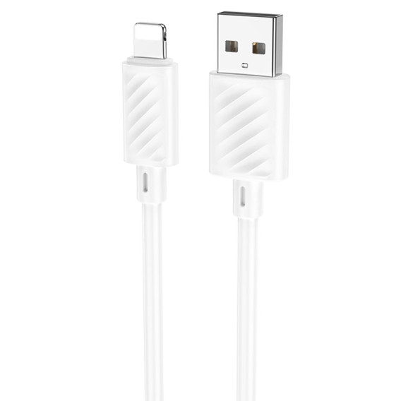 Кабель USB - lightning 1м Hoco X88  2,4А/12W, ПВХ, белый