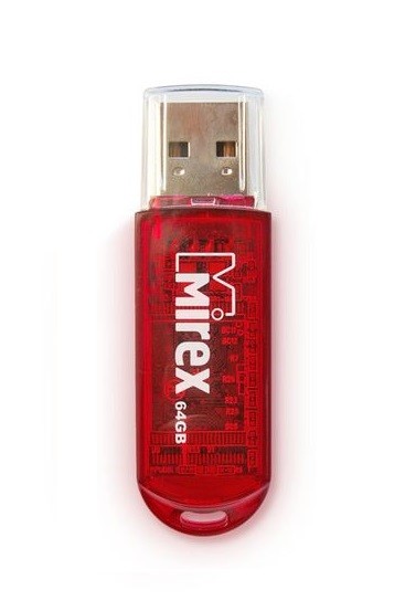 Флэш-диск Mirex 64Gb USB 2.0 ELF красный