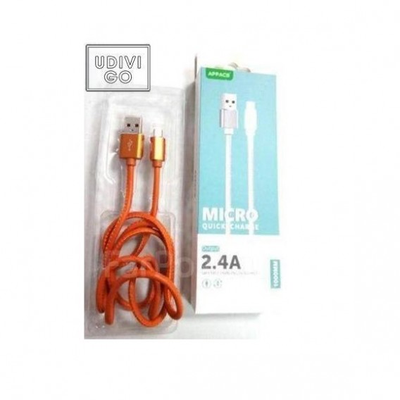 Кабель USB - microUSB APPACS U182 (5v, 2.4A) 1м