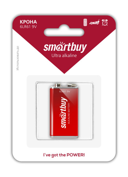 Батарейка SmartBuy 6LR61 BL 1/12/240