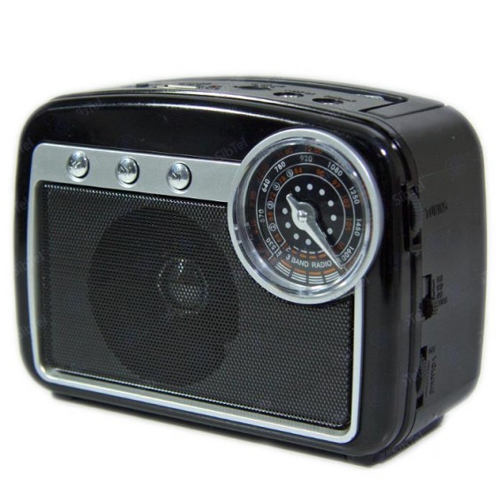 Радиоприемник Haoning HN-285UAT (USB/microSD/акб/фонарь/PowerBank) черный