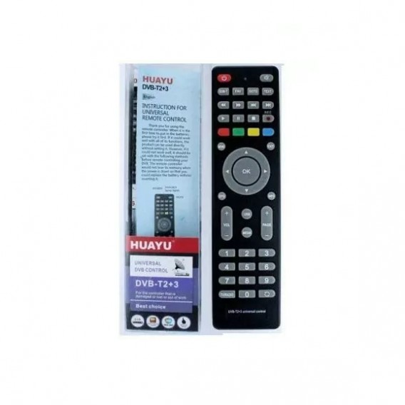 Пульт универсальный HUAYU DVB-T2+3 для ресиверов (1569)