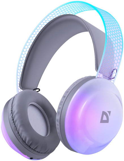Гарнитура Bluetooth Defender B651, RGB (полноразм.,) белая 63651
