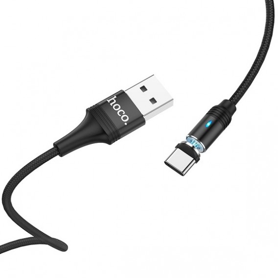 Кабель USB- Type-C магнитный Hoco U76 1,2м 2A (только питание!)