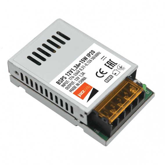 Блок питания Jazzway BSPS 12V 1,3A=15W IP20 (3 г.гарантии)