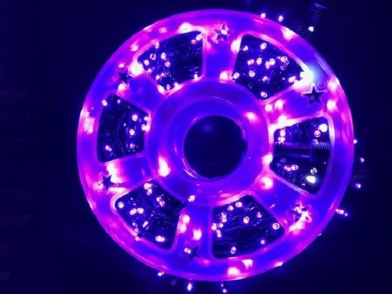 Уличная гирлянда "Нить" 500LED, 44м, сирен., (матов), чер.шнур, 8 реж., до -30