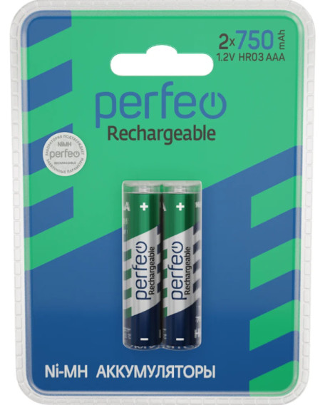 Аккумулятор Perfeo R03 750mAh Ni-Mh BL 2/40