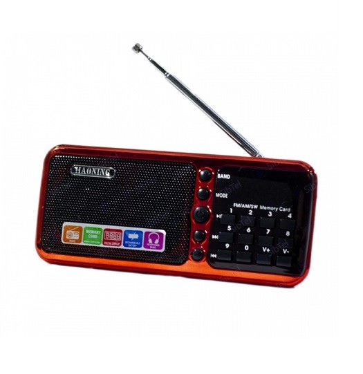 Радиоприемник Haoning HN-S362LED (USB/microSD/акб BL-5C) красный