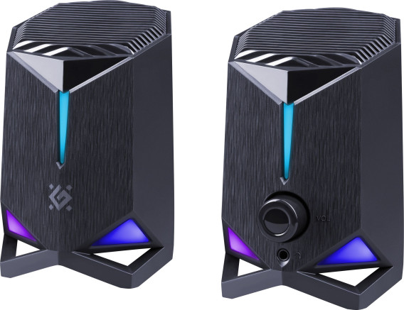 Колонки Defender 2.0 Rocket, 6Вт, USB, LED подсвет., черные 65094