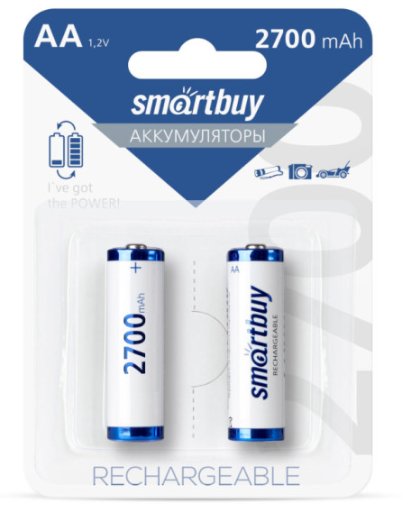 Аккумулятор SmartBuy R6 2700mAh Ni-Mh BL 2/24