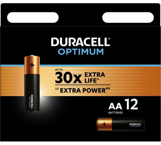 Батарейка Duracell LR6 Optimum BL 12/96