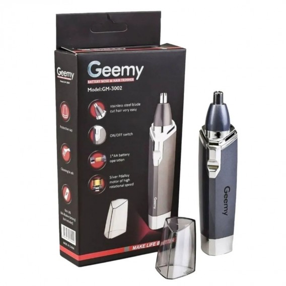 Триммер Geemy GM-3002 (для носа и ушей) (1АА не в комп.)
