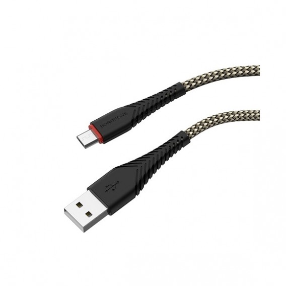 Кабель Am - microUSB Borofone BX25 1м 2,4А нейлон