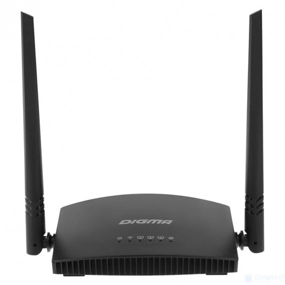 Маршрутизатор Digma DWR-N301 N300 3xLAN Wi-Fi 802.11 b/g/n, 300 Мбит/с, 2 антен