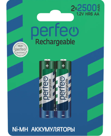 Аккумулятор Perfeo R6 2500mAh Ni-Mh BL 2/60
