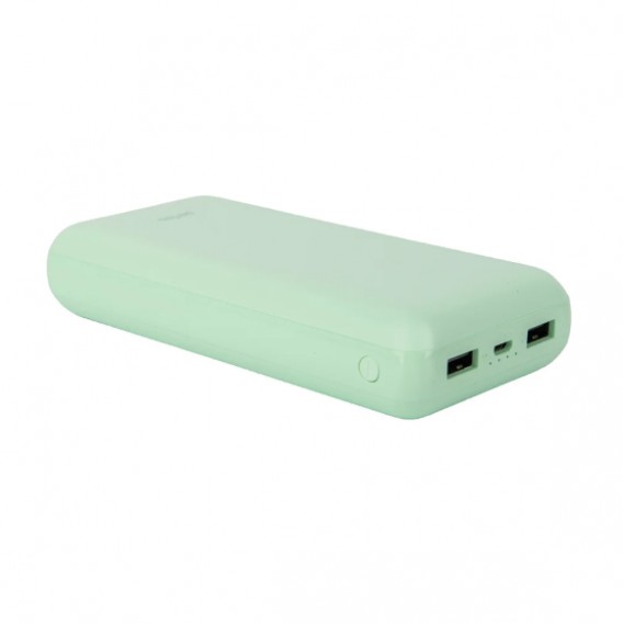 Внешний аккумулятор 20000mAh Perfeo Color Vibe PF_D0169 (in - M/out - 2U) мятн