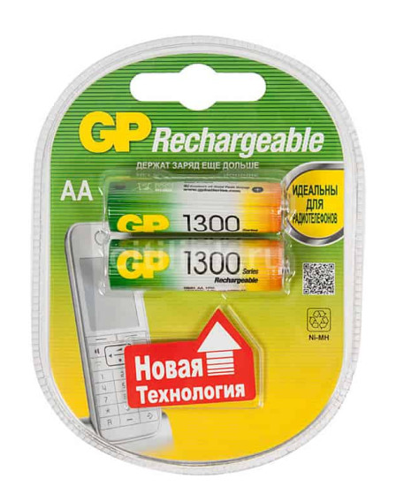 Аккумулятор GP R6 1300mAh Ni-Mh BL 2/20/200 предзаряженный