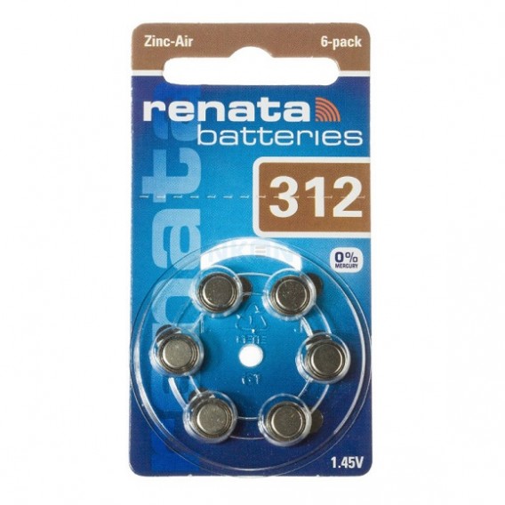 Батарейка Renata ZA312 BL6/60