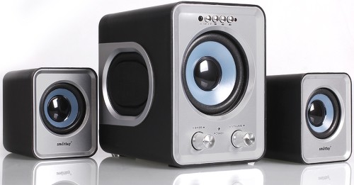 Колонки SmartBuy 2.1 Buzz , 5Вт, USB, черно-серые SBA-2600