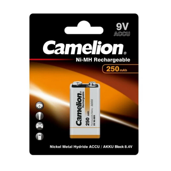 Аккумулятор Camelion 6F22 250mAh BL 1/12
